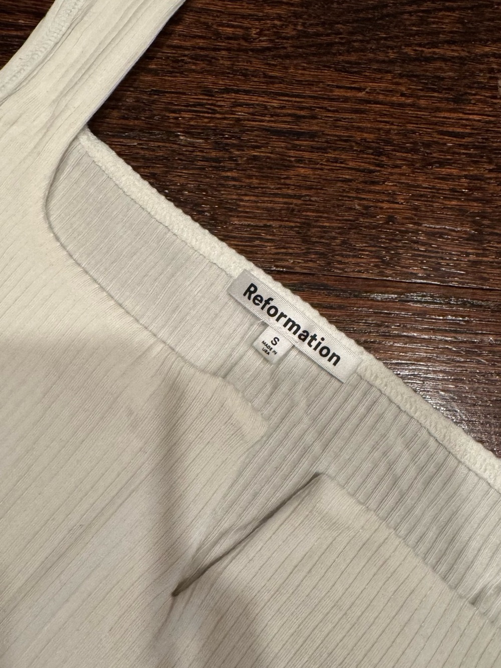 Reformation Ribbed Cream top - Picture 2 of 2